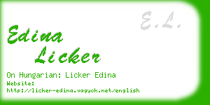 edina licker business card
